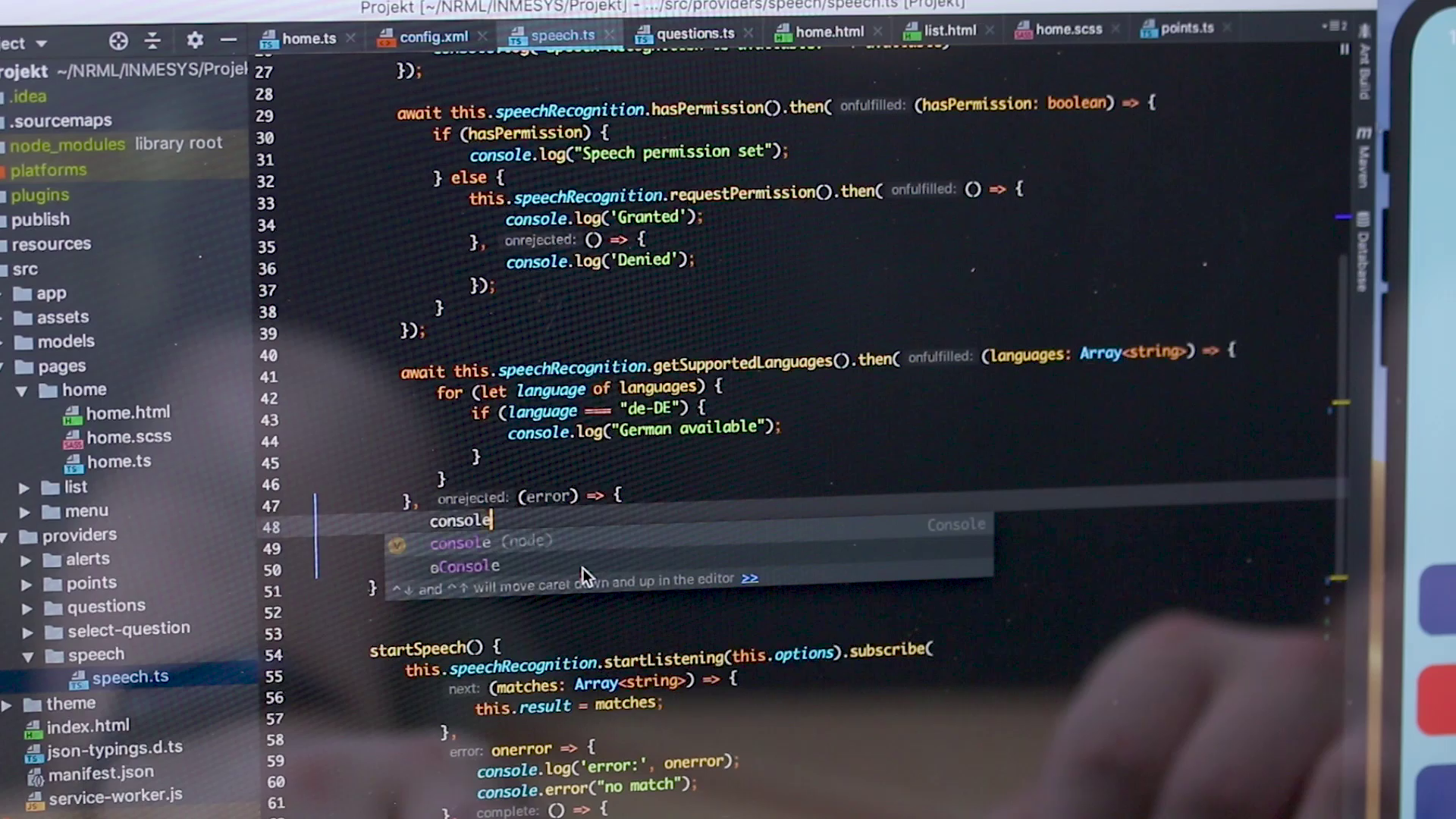Code der Quizz! App