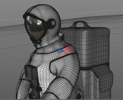 Nahaufnahme 3D-Modell Astronaut