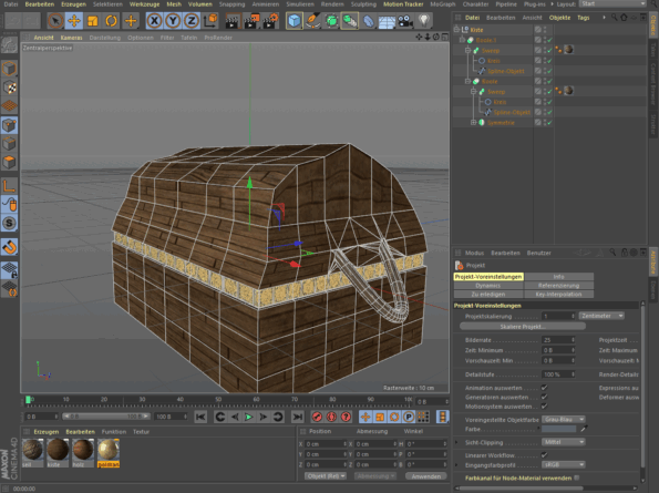 3D-Modell einer Schatztruhe