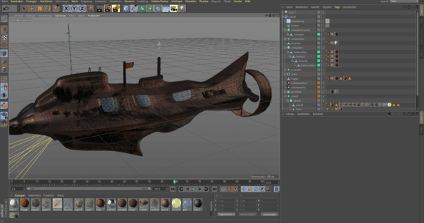 3D-Modell eines Uboots